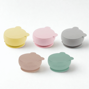 Chén ăn kèm nắp đậy silicone MinikOiOi