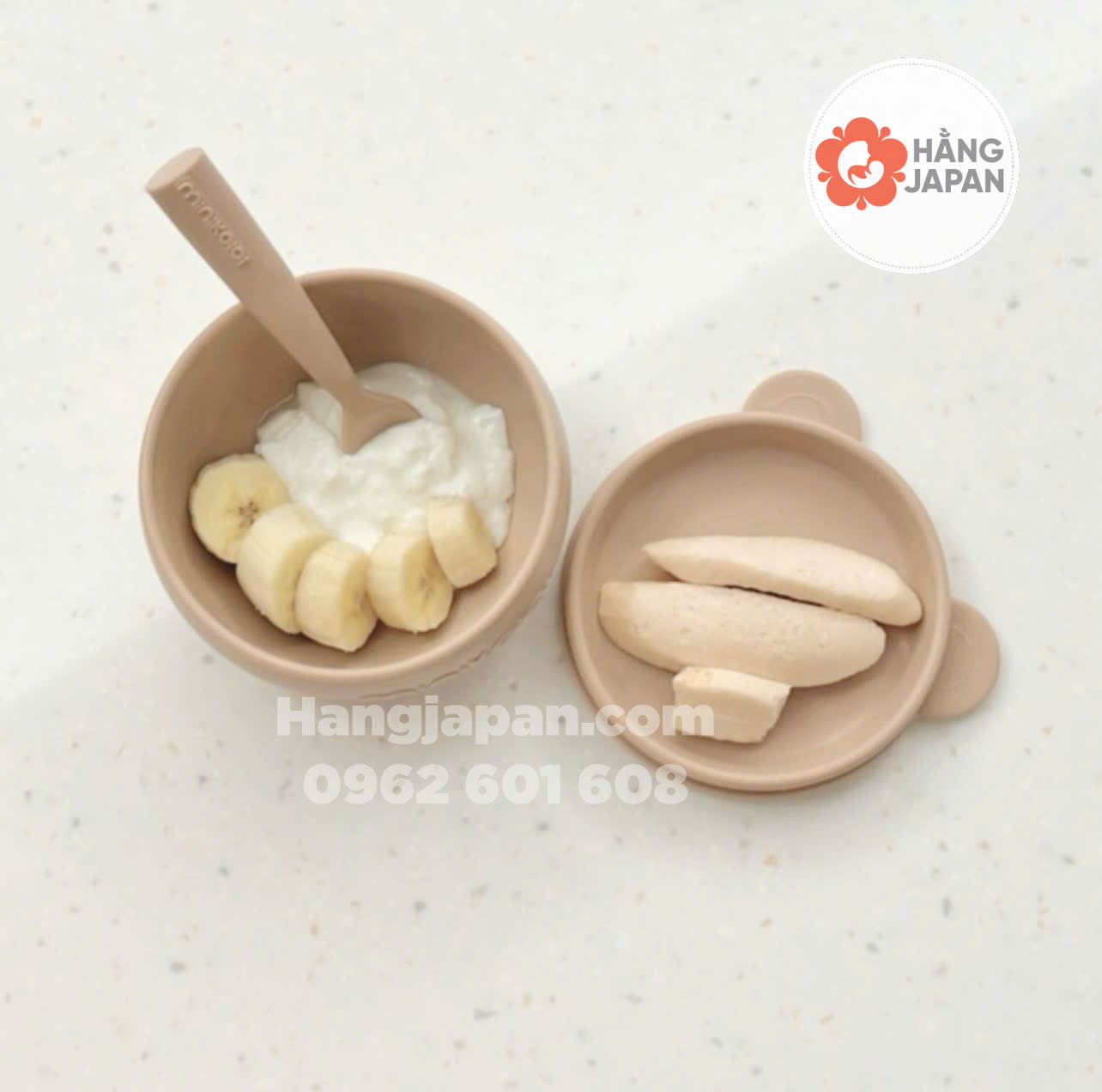 Chén ăn kèm nắp đậy silicone MinikOiOi Chén ăn kèm nắp đậy silicone MinikOiOi