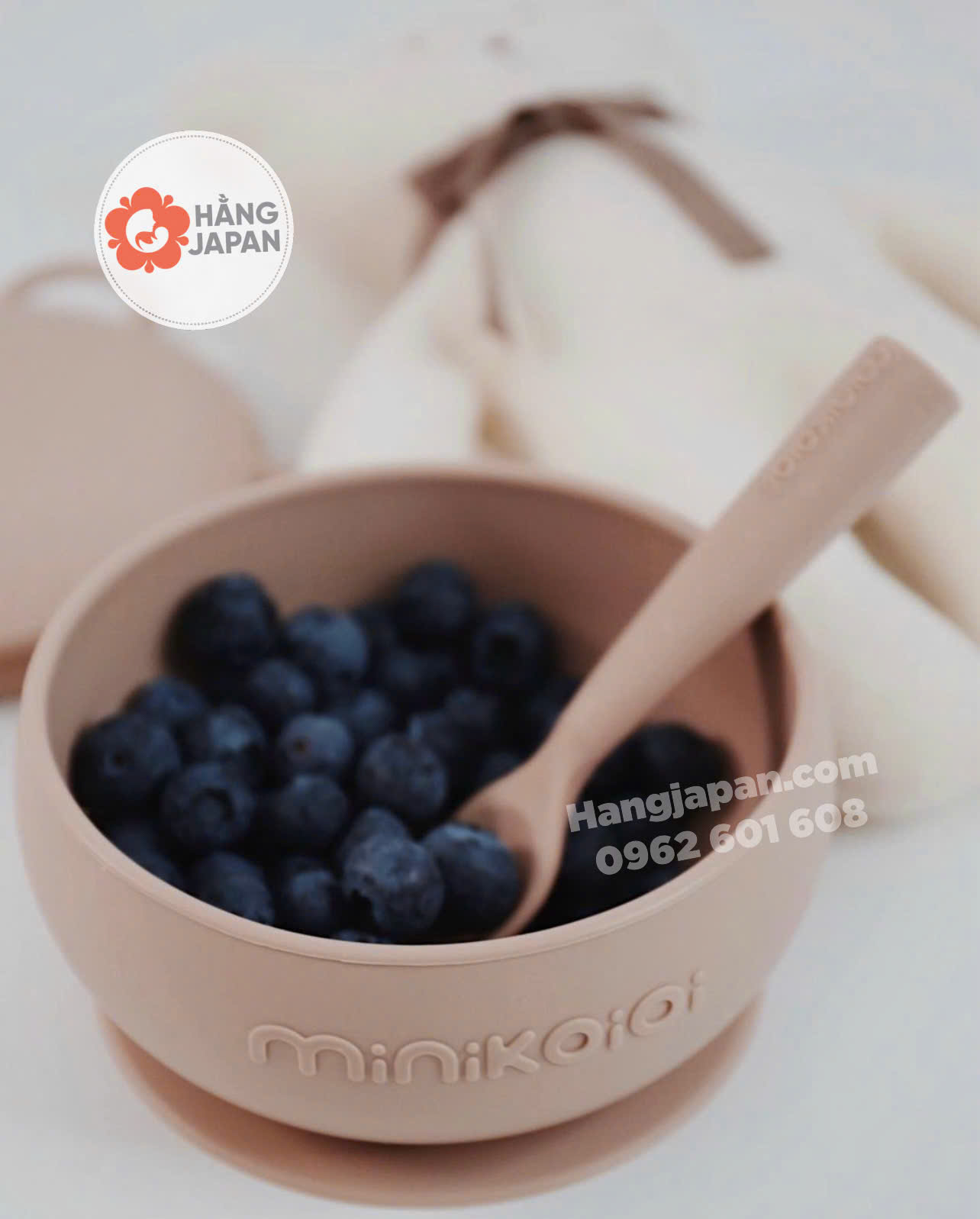 Chén ăn kèm nắp đậy silicone MinikOiOi Chén ăn kèm nắp đậy silicone MinikOiOi