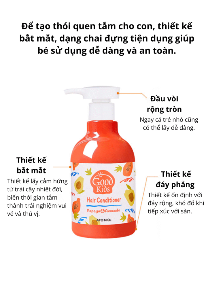 Dầu Xả Tóc Goodkids Atono2 320gr 3y+ (8)