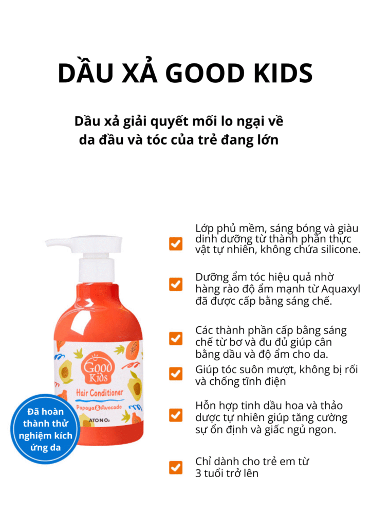 Dầu Xả Tóc Goodkids Atono2 320gr 3y+ (9)