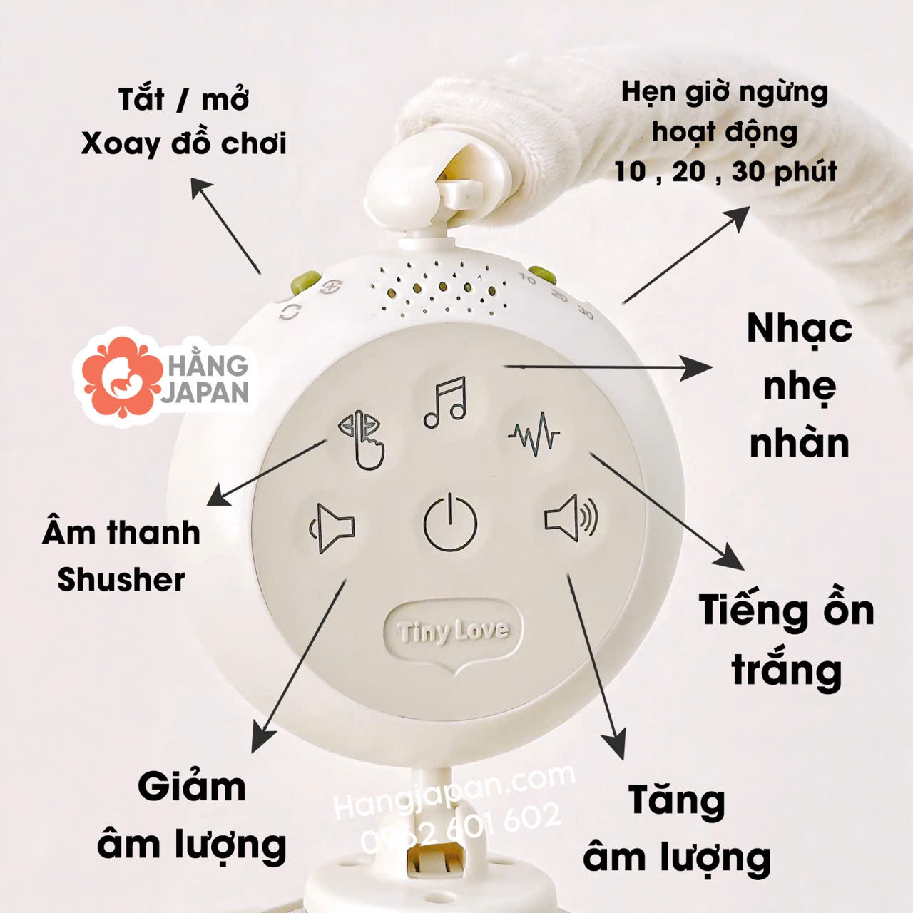 Đồ chơi treo nôi cũi Tiny Love Musical Luxe Mobile Boho Chic Đồ chơi treo nôi cũi Tiny Love Musical Luxe Mobile Boho Chic