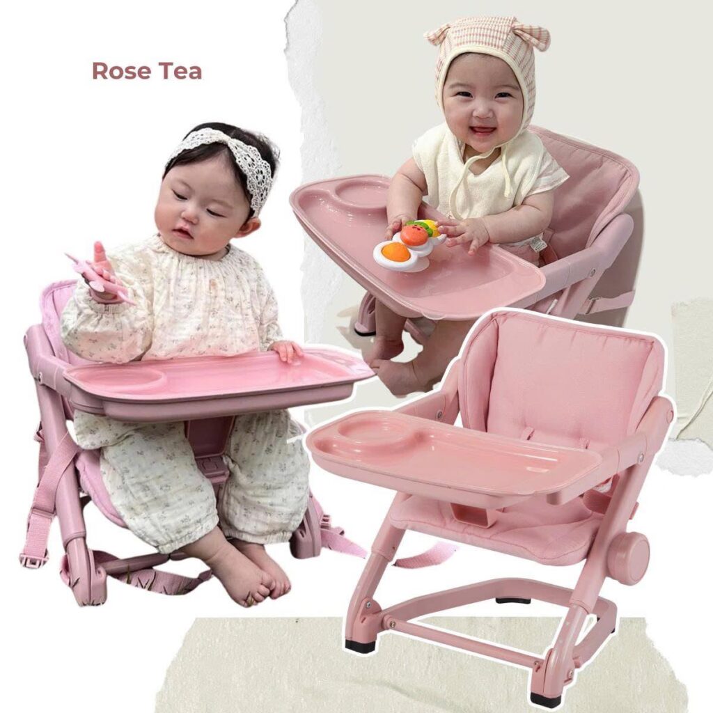 Ghế ăn Dặm Gấp Gọn Tiện Lợi 3 Trong 1 Unilove Feed Me Rose Tea (2)