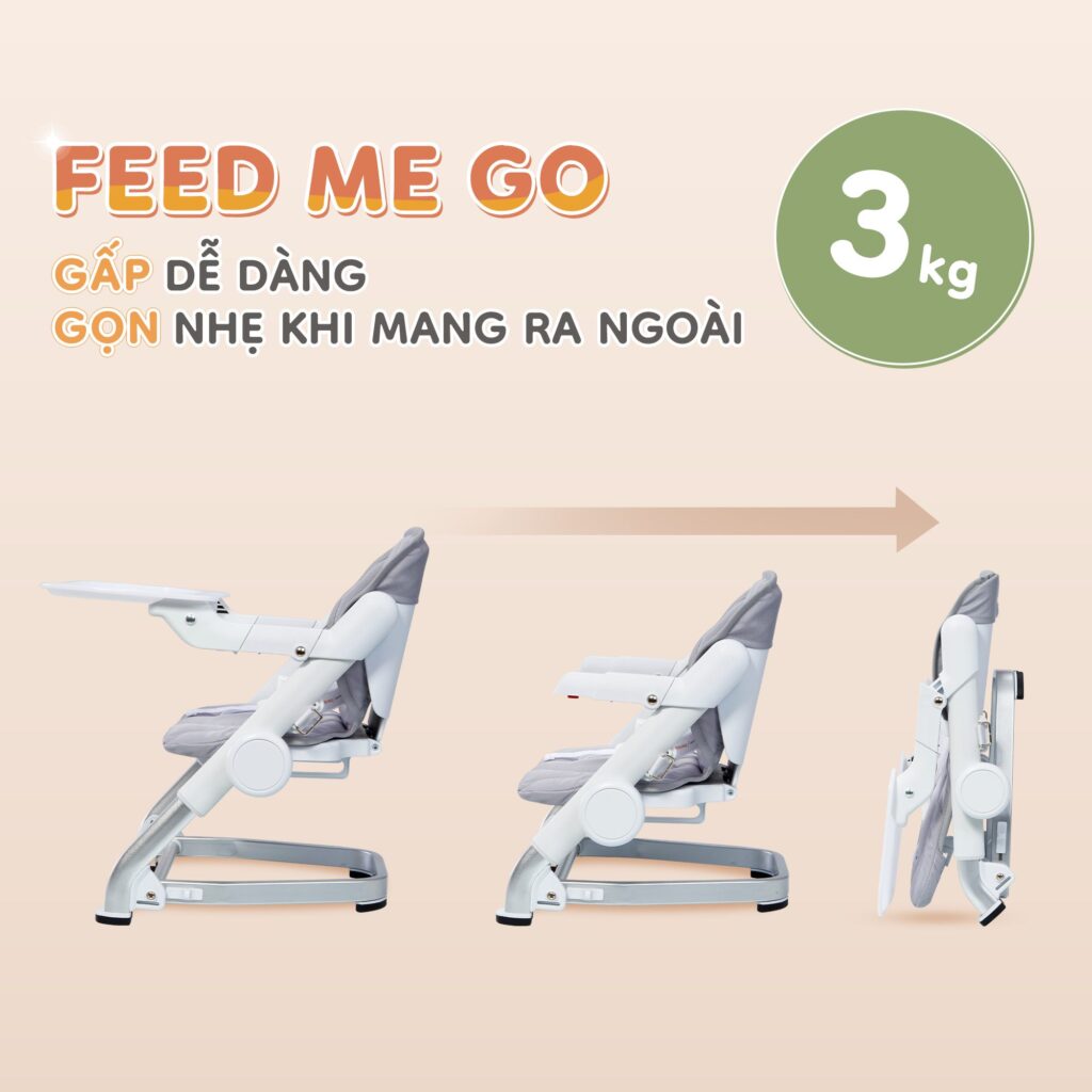 Ghế ăn dặm gấp gọn tiện lợi 3 trong 1 Unilove Feed Me Shadow Grey 17 Ghế ăn Dặm Gấp Gọn Tiện Lợi 3 Trong 1 Unilove Feed Me Shadow Grey (3)