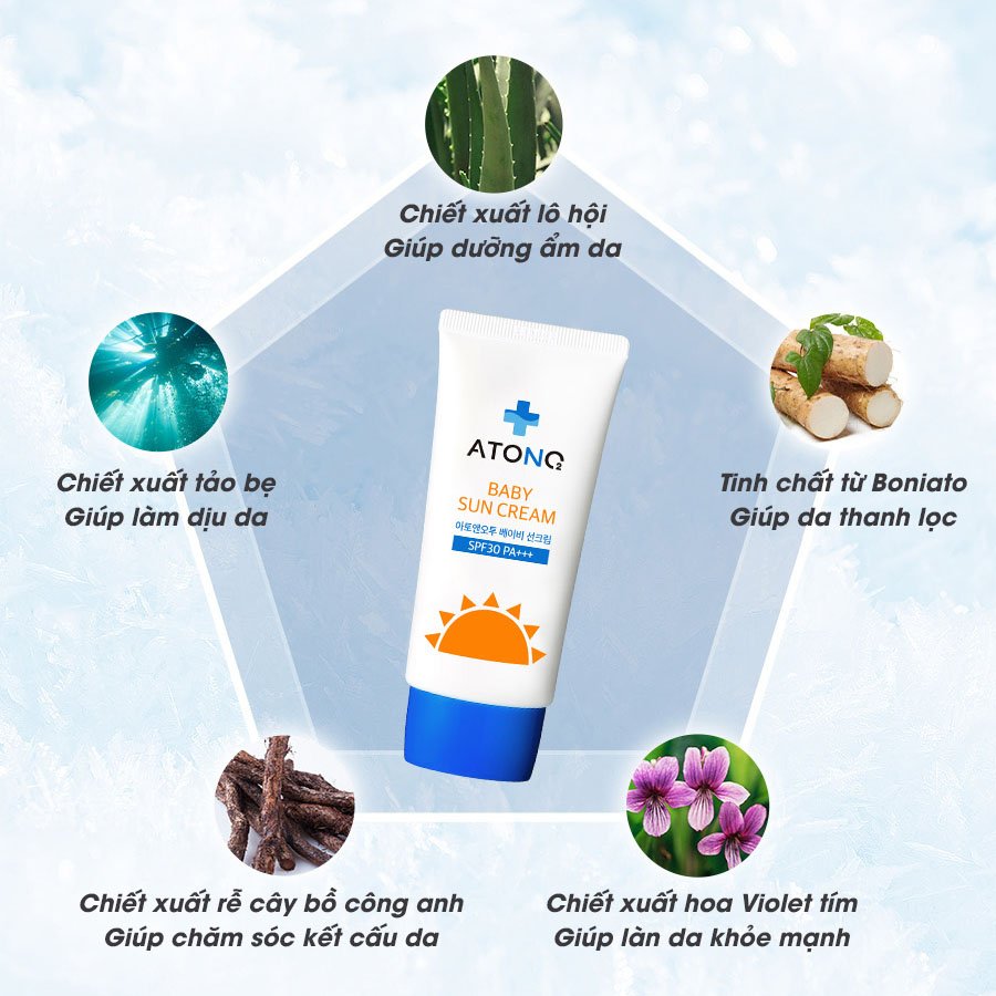 Kem chống nắng thuần chay Atono2 Oxygen cho bé 6M+ 28 Kem Chống Nắng Thuần Chay Atono2 Oxygen Cho Bé 6m+ (11)
