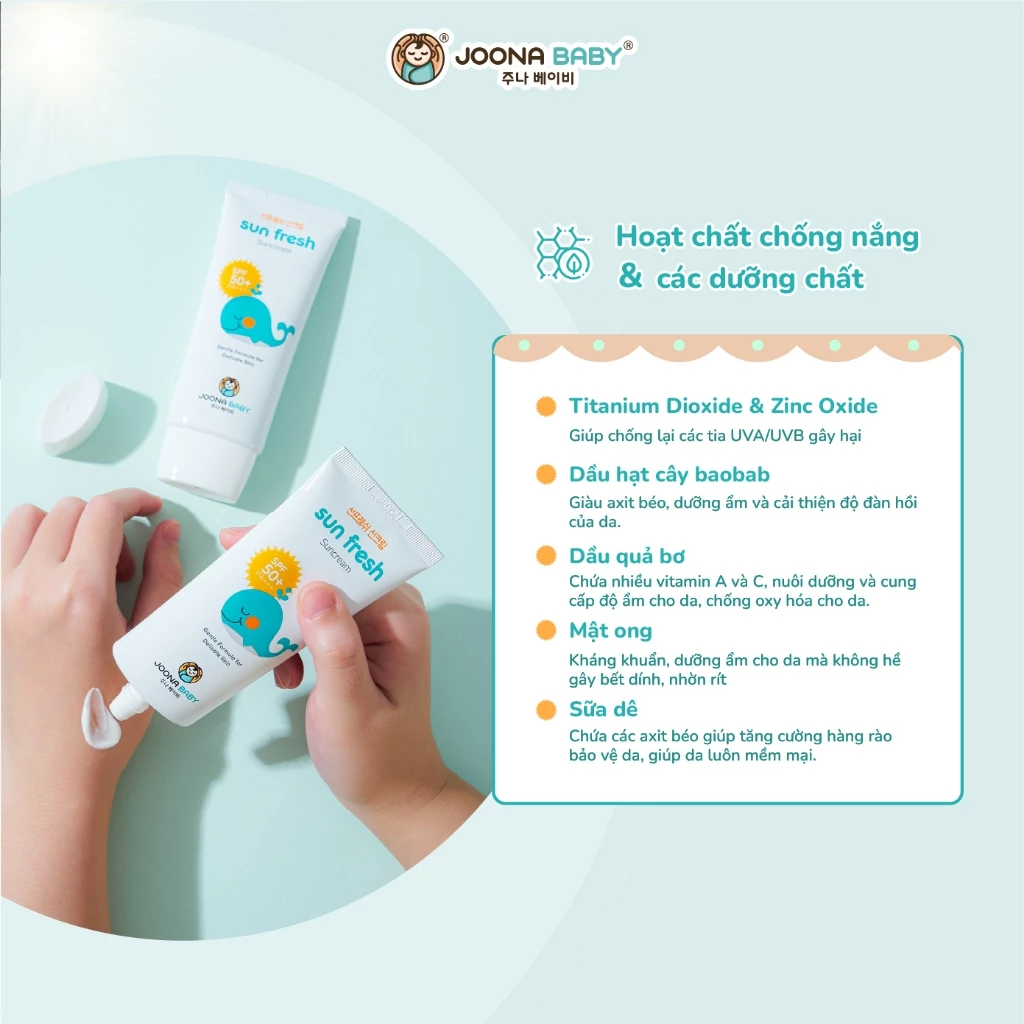 Kem chống nắng vật lý Sun Fresh Joona Baby 50ml 20 Kem Chống Nắng Vật Lý Sun Fresh Joona Baby 50ml (4)