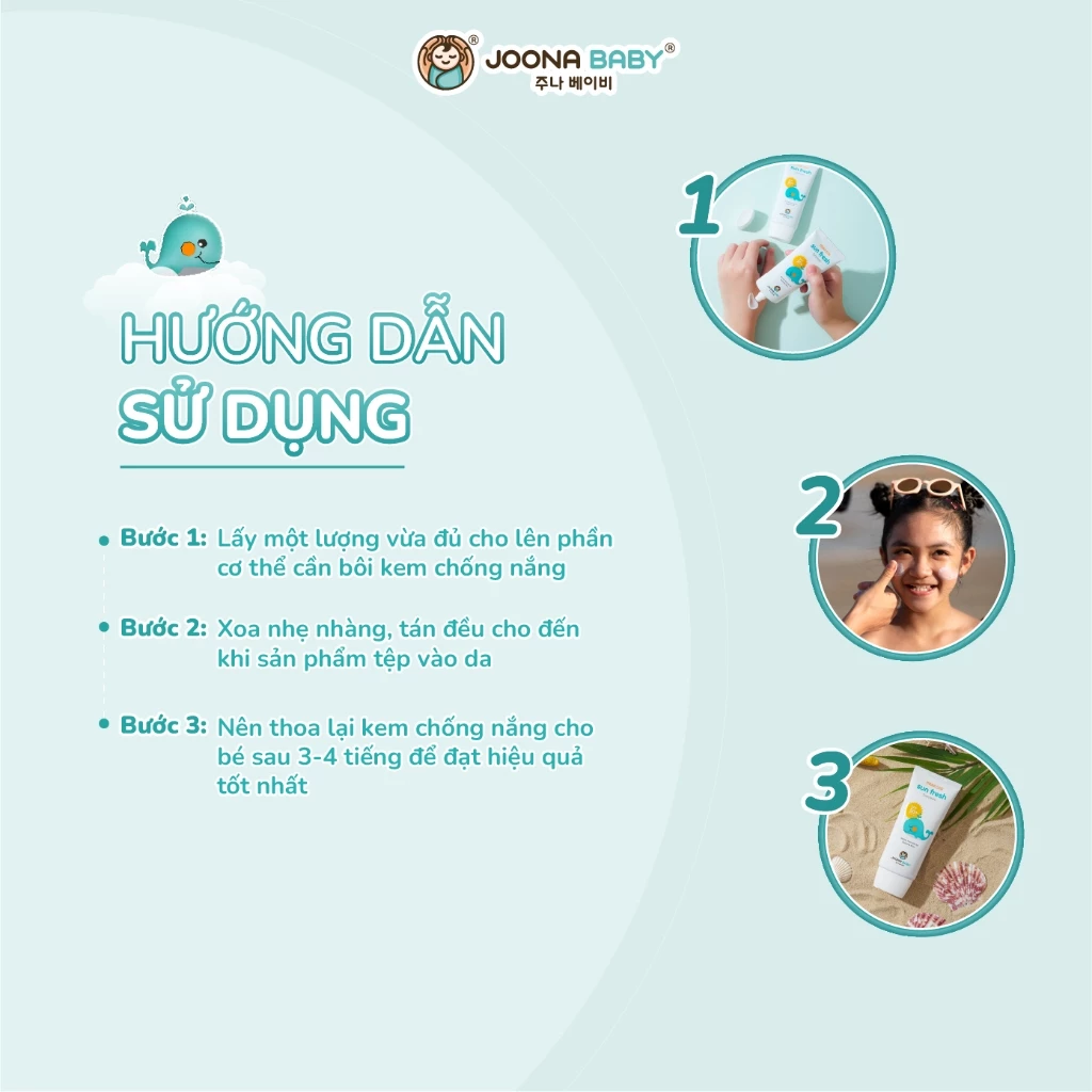 Kem chống nắng vật lý Sun Fresh Joona Baby 50ml 19 Kem Chống Nắng Vật Lý Sun Fresh Joona Baby 50ml (5)