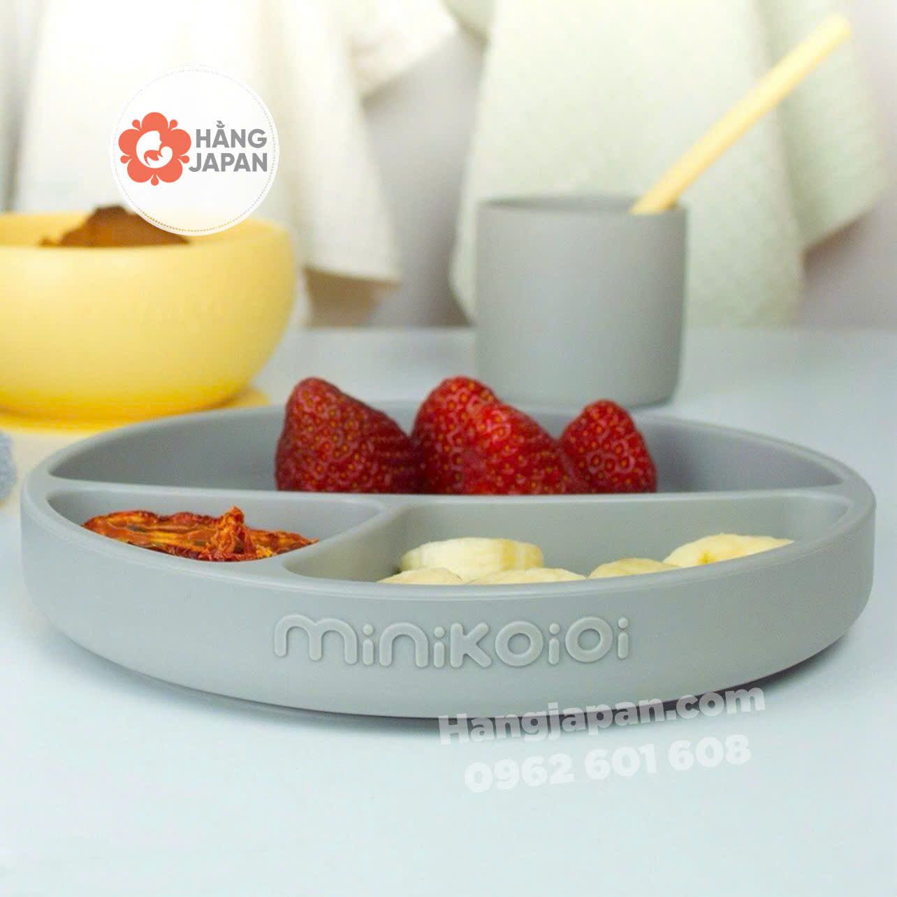 Khay ăn dặm silicone MinikOiOi Khay ăn dặm silicone MinikOiOi