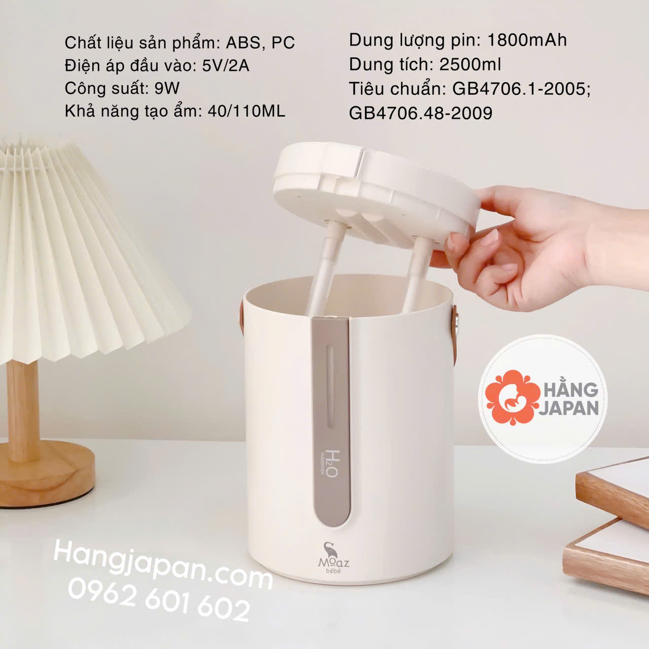 Máy phun sương tạo ẩm xách tay cho bé Moaz BéBé MB116 Máy phun sương tạo ẩm xách tay cho bé Moaz BéBé MB116