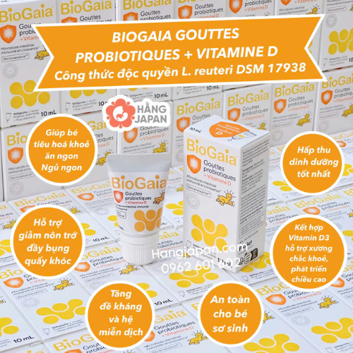 Men vi sinh Biogaia + Vitamin D 10ml 8 Men Vi Sinh Biogaia + Vitamin D 10ml