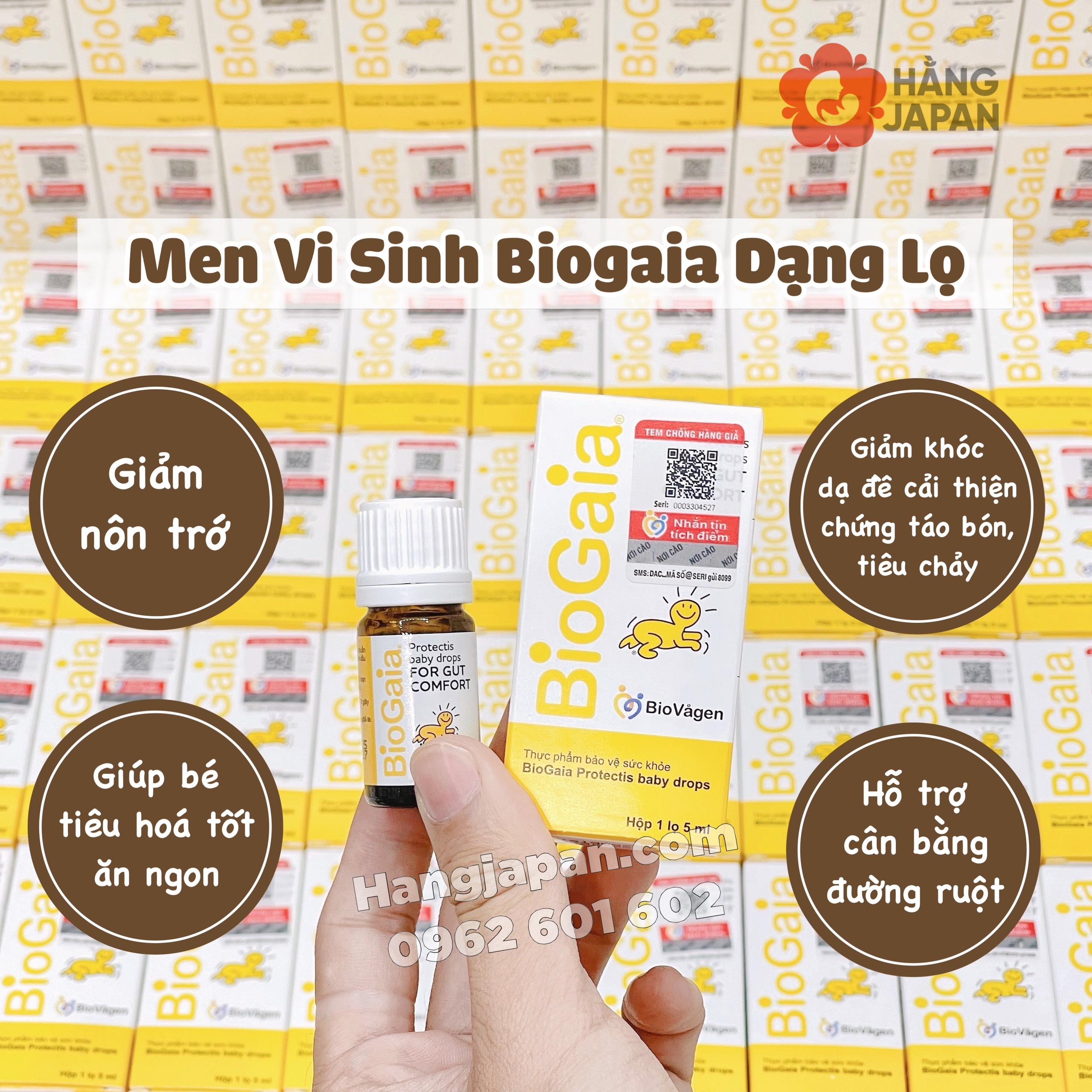 Men vi sinh chai thuỷ tinh Biogaia 5ml - 0M+ Men vi sinh chai thuỷ tinh Biogaia 5ml - 0M+