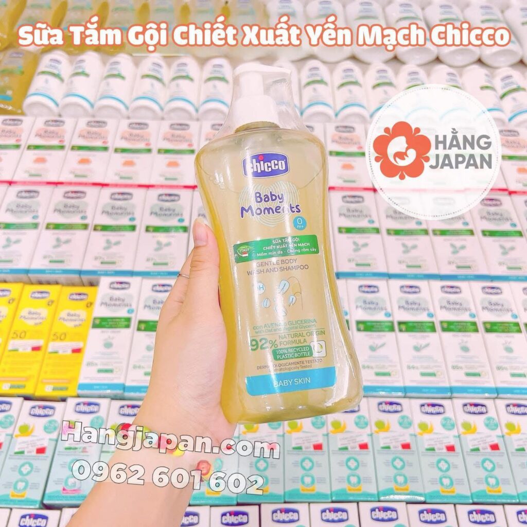Sữa Tắm Gội Chiết Xuất Yến Mạch Chicco 0m+ (5)
