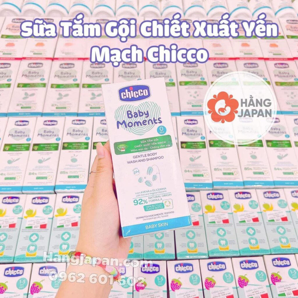 Sữa Tắm Gội Chiết Xuất Yến Mạch Chicco 0m+ (6)