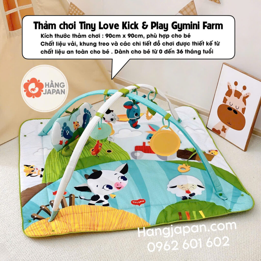Thảm Chơi Tiny Love Kick & Play Gymini Farm (8)