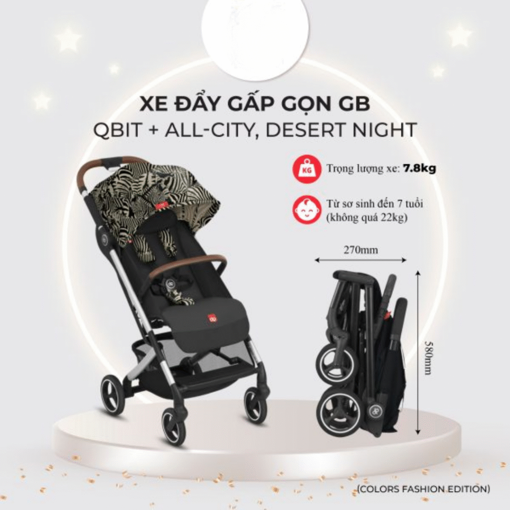 Xe đẩy gấp gọn GB Qbit + All-City Colors Fashion Edition Desert Night 18 Xe đẩy Gấp Gọn Gb Qbit + All city Colors Fashion Edition Desert Night (2)