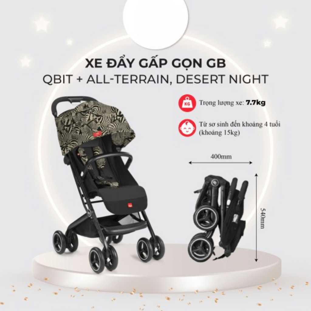 Xe đẩy gấp gọn GB Qbit + All-Terrain Desert Night 21 Xe đẩy Gấp Gọn Gb Qbit + All terrain Desert Night (1)