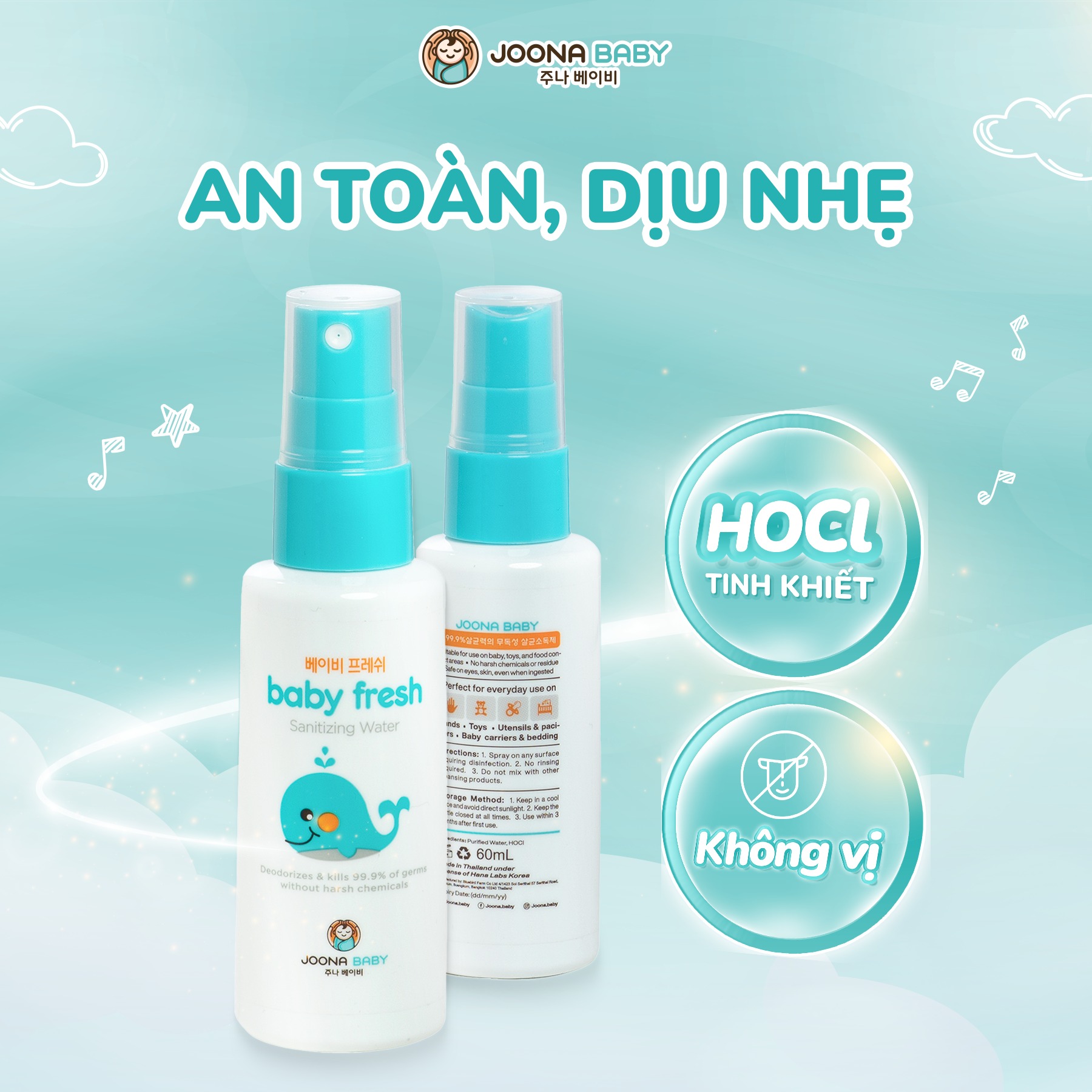 Xịt khuẩn khử mùi Baby Fresh Hàn Quốc Xịt khuẩn khử mùi Baby Fresh Hàn Quốc