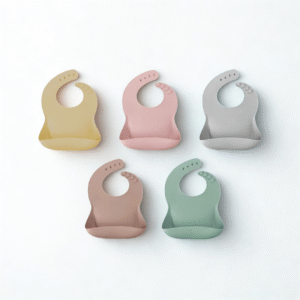Yếm ăn dặm silicone có máng hứng MinikOiOi