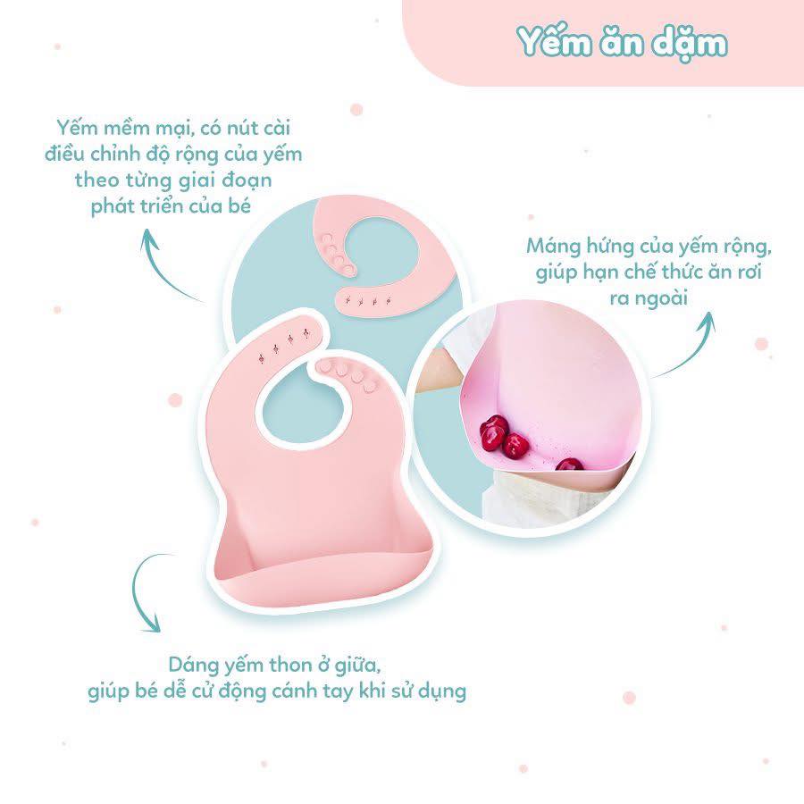 Yếm ăn dặm silicone có máng hứng MinikOiOi 30 Yếm ăn Dặm Silicone Có Máng Hứng Minikoioi (6)