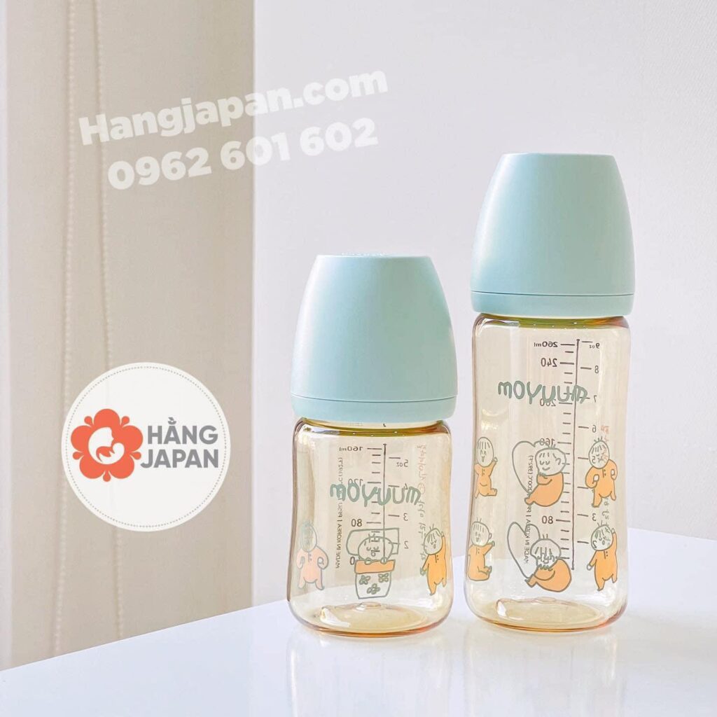Bình sữa PPSU Moyuum Em bé Ogu xanh 14 Bình Sữa Ppsu Moyuum Em Bé Ogu Xanh (1)