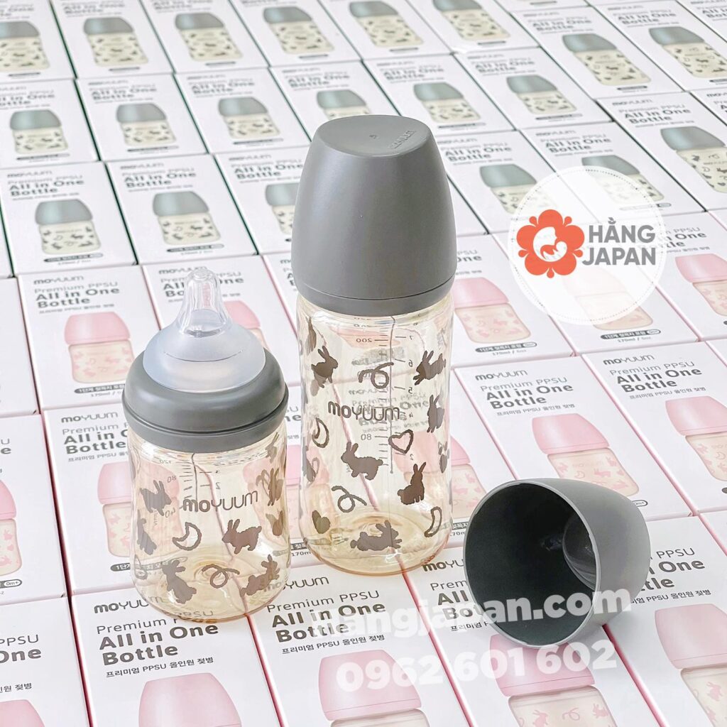 Bình sữa PPSU Moyuum Thỏ đen 17 Bình Sữa Ppsu Moyuum Thỏ đen (5)